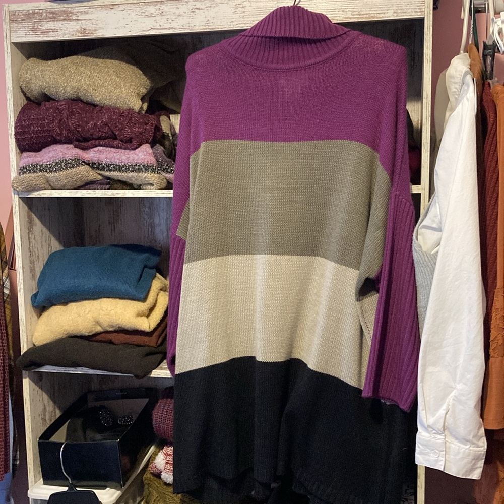 Ladies Multi Color Sweater - Picture 3 of 5